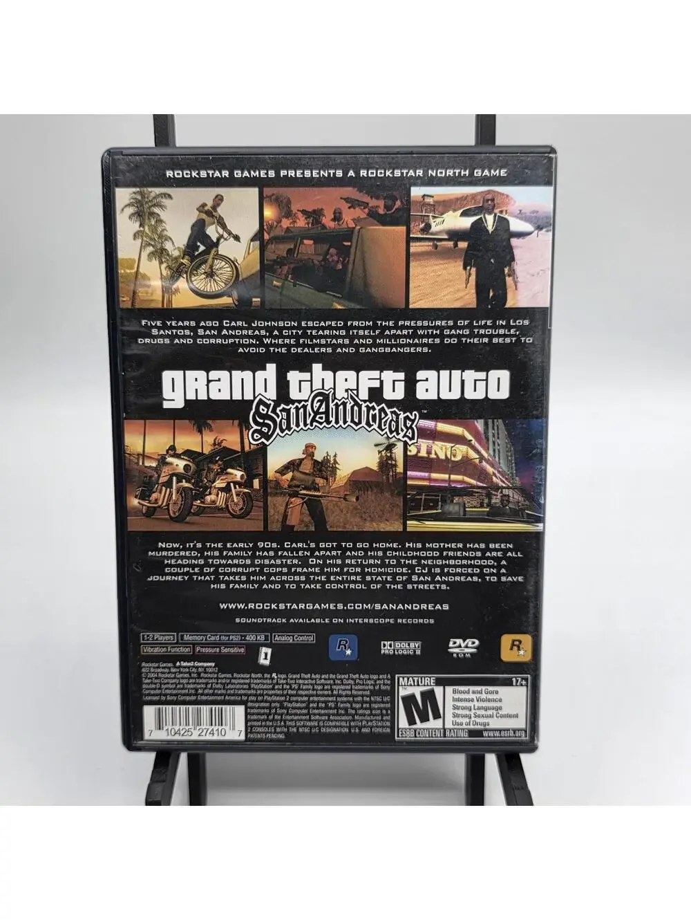 Grand Theft Auto San Andreas Auto Sony PS2 PlayStation 2 CIB Tested Working